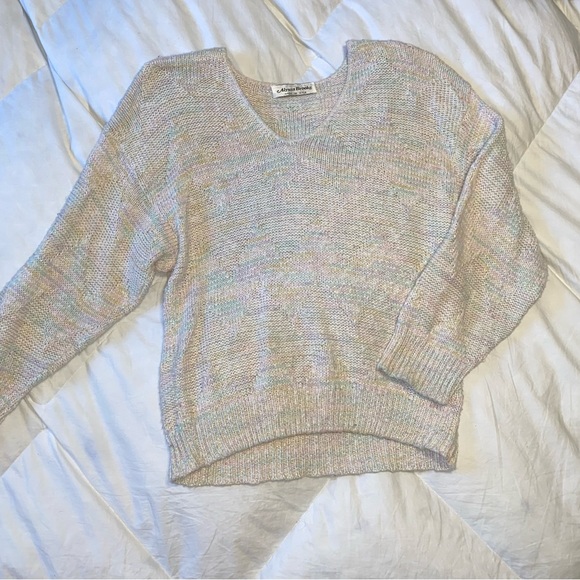 Vintage, pastel Alyssa Brooke pullover knit sweatshirt - Picture 2 of 5